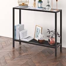 Longmeadow 36 Console Table Narrow Console Table Console Table Black Metal Console Table