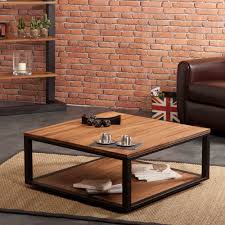 table basse carree en teck pieds en metal sotra table basse carree table basse idee table basse