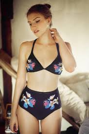 Swimsuits For Small Bust And Big Tummy Cupshe Within Tempt Embroidery Bikini Set Swimsuits For Small Bust Swimsuits Bikinis