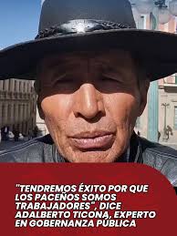 El analista en gobernanza pública y ex ejecutivo de la CSUTCB, Adalberto  Ticona, extiende sus felicitaciones al pueblo paceño. #lapazbolivia🇧🇴