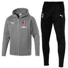 Stöbern sie nach attraktiven sportschuhen und bekleidung! Ac Mailand Puma Trainingsanzug Kaufen Grau Schwarz