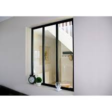 Verriere D Interieur Atelier En Kit Aluminium Noir 3 Vitrages H 1 08 X L 0 93 M Verriere Atelier Verriere Verrieres Interieure