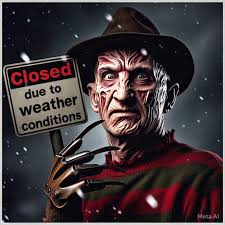 Hey everyone! We are closed today because of the icy roads. We hope  everyone stays safe and enjoys a day at home. See you all tomorrow ! 🖤🎃🖤