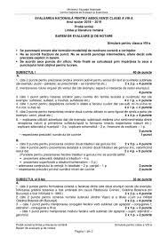 Simulare bac 2019 limba română. 11 03 2019 Simulare En Clasa A 8 A Limba RomanÄƒ Barem È™i Subiecte Edu Ro Simulare Evaluarea NaÈ›ionalÄƒ 2019 Jitaruionelblog Pregatire Bac Si Evaluarea Nationala 2021 La Matematica Si Alte Materii Materiale Lectii Formule