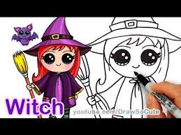 How To Draw A Cute Witch Step By Step Cute Drawings Cute Disney Drawings Cute Kawaii Drawings