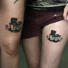 My bff and i got matching cat tattoos. Tattoogrid On Twitter Matching Cat Couple Tattoo Coupletattoo Ink Matchingtattoo Tattoos Https T Co Nlezw92ozr Https T Co Yvjw1sq4gy