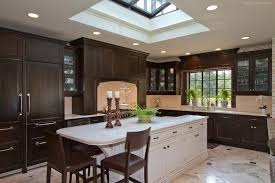 Luxury home kitchen two tone cabinets. Custom Dark Cabinets In North Haledon New Jersey