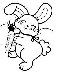 Print colouring pages to read, colour and practise your english. Rabbit To Color For Kids Rabbit Kids Coloring Pages