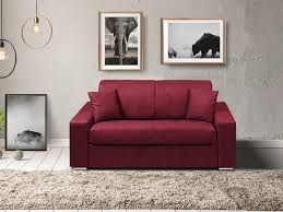 Homcom divano a 2 posti da salotto e soggiorno moderno tessuto di lino 117 × 56.5 × 77cm grigio. Divano Letto A Ribalta 2 Posti In Tessuto Bordeaux 22cm Emir