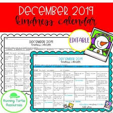 December Kindness Calendar Editable Updated For 2020 Social Emotional Learning Teachers Pay Teachers Seller Kindness Notes