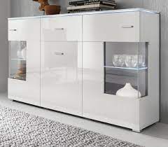 Finden sie ihre einrichtung, von schlafzimmer bis wohnzimmer. Sideboard Charme In Weiss Hochglanz Mit Led Real De