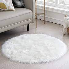 Maybe you would like to learn more about one of these? Ciicool Soft Faux Sheepskin Fur Area Rugs Round Fluffy Rugs For Bedroom Silky Fuzzy Carpet Furry Rug For Living Room Girls Rooms White 3 X 3 Feet Buy Online At Best Price