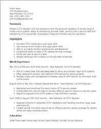 1 cctv operator resume templates: try