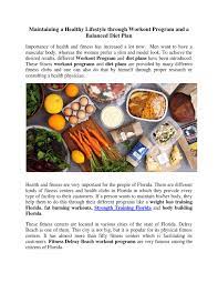 Learn about maintaining a healthy lifestyle at howstuffworks. Maintaining A Healthy Lifestyle Through Workout Program And A Balanced Diet Plan 1 By Ignacio Sports Issuu