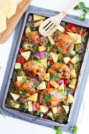 Hawaiian Chicken Sheet Pan With Pineapple
