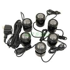 Submersible 6 Led Pond Light Set For Underwater Fountain Fish Pond Water Garden Ebay