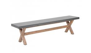 Ensemble a manger en bois massif gastro 1 table 2 bancs noir 140cm. Banc De Table A Manger Moderne Gris Et Bois Pour Salle A Manger