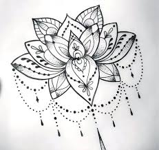 Gorgeous And Elegant Dotwork Lotus For Women Style Dotwork Color Black Tags Amazing Beautiful Elegan Lotus Blossom Tattoos Tattoos Lotus Mandala Tattoo