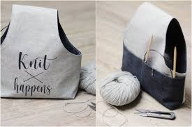 This small notions bag is perfect for all the little things! Projektbeutel Nahen Anleitung Fur Eine Stricktasche Furs Handgelenk