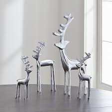 Display Alone Or Create A Herd Of Glistening Silver Reindeer Handcrafted Of Aluminum The Reindeer Are Available In Four S Decor Silver Decor Home Decor Crate