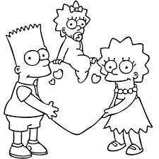 From the hit show the simpsons, lisa simpson printable coloring page for kids. Simpsons Cartoons Printable Coloring Pages