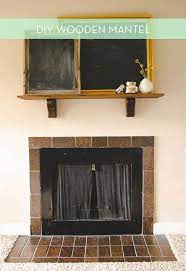 Ikea Hack How To Make A Simple Mantel From A Wood Shelf Ikea Hack Wood Shelves Diy House Projects