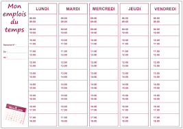 Fini les les achats inutiles, prévoyez vos repas à l'avance et achetez ce dont vous avez besoin. Emploi Du Temps A Imprimer Et A Completer