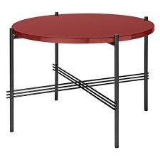 This is the last available of a set of three coffee tables which are designed around vacuum cleaner hose. Ts Round Coffee Table Small Rusty Red Glass Black Rouse Home