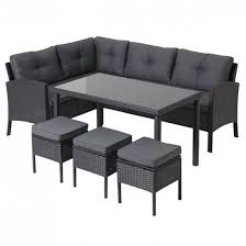 Curbside pickup · everyday low prices · savings spotlights Black Orlando Outdoor Corner Sofa Dining Set 5 Piece