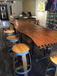 Wine barrels vary but the one i have is approx 35h x 23.5 dia top. Pin On Garage