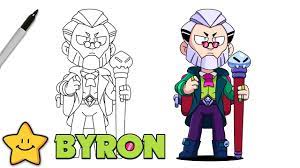 Of kleur één van de andere. How To Draw Byron Brawl Stars New Brawler Step By Step Tutorial Youtube