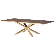 Couture Dining Table Seared Oak Gold 112 Dining Table Metal Base Dining Table Dining Table Gold