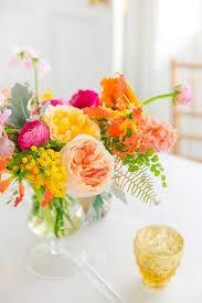 Eliza Ben Colorful Garden Inspired Gadsden House Wedding In Downtown Charleston Wedding Table Flowers Pink Flower Arrangements Wedding Flower Arrangements