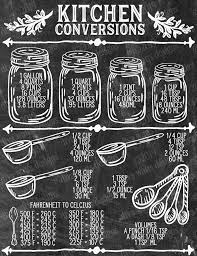 Printable Kitchen Conversions Chart Cheat Sheet Chalkboard Etsy Conversion Chart Kitchen Kitchen Conversion Kitchen Measurement Chart Printable