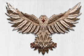 Download Multilayer Cut File Eagle Us Flag Art 4th Of July Laser Cut Files Crella