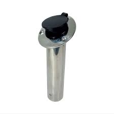 Available in three colours, white, black and chrome. Medium Duty Flush Mount Rod Holder Cast 316 Stainless Steel With Cap 192549 The Boat Warehouse