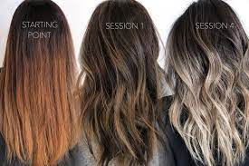 S E S S I O N S This Is What Commitment To The Process Of Corrective Balayage Looks Like You May Have To Go Darker Be Balayage Balayage Asian Long Hair Styles