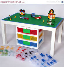 Large Lego Table 22 X 35 Lego Surface With Lego Storage Diy Instead With Two Drawer Bins Lego Table Lego Room Lego Table With Storage