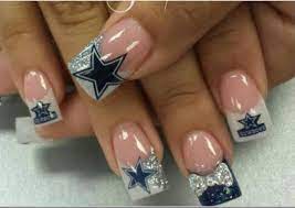Pin By Amy Grantham On Nails Dallas Cowboys Nails Dallas Cowboys Nail Designs Cowboy Nails
