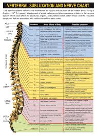 spinal nerve chart with effects of vertebral subluxations