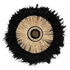 Check spelling or type a new query. Raffia And Black Feather Juju Hat Wall Art D59 Ophia Maisons Du Monde