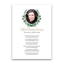 Prayer cards design your own. Funeral Memorial Tribute Card With Photo Fig Laurel