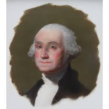 Fine Pair of 19th Century Porcelain Plaques of George and Martha Washington