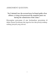 Jenayah rogol menurut kanun keseksaan (akta 574) dan singapore penal code (ch. Criminal Law Ii Assignment Studocu