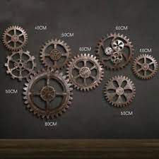 Steampunk gears horology photograph by mike savad. Ornaments Vintage Wheel Gear Design Steampunk Retro Bar Pub Club Wall Decor Ebay