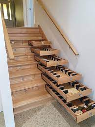 Builder Transforms Staircase Into Wine Cellar In A Week And A Half Using Bunnings Drawers Under Stairs Wine Cellar Home Wine Cellars Home