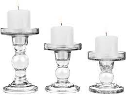 Shop our vast selection of great offer on a variety of pillar candle glass holders, treys, and coasters for your decoration needs at wholesale discounted prices. Candlestick Holders Pillar Candle Holder With Clear Glass Set Of 3 Candleholders