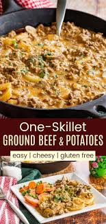 Cheesy Ground Beef And Potatoes Skillet Meal Cupcakes Kale Chips Recipe In 2020 Ground Beef And Potatoes Skillet Potatoes Meat And Potatoes Recipes
