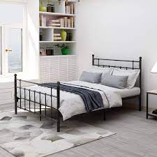 3 pc headboard, footboard & rail. Victorian Vintage Style Platform Metal Bed Frame Foundation Headboard Footboard Heavy Duty Steel Slabs Queen Full Twin Vintage Black Finish 637 Full Buy Online At Best Price In Uae Amazon Ae