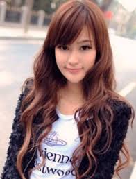 Curly hair styles thick hair styles asian short hair stylish hair hair styles bob hairstyles hair pictures hair trends womens hairstyles. Popular Long Asian Women Hairstyles With Long Curly Hair With Straight Hair On The Top And Straight Long Bangs